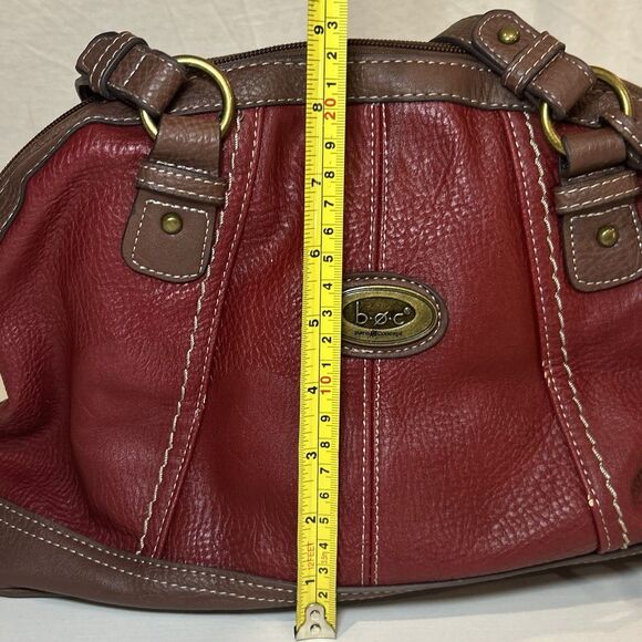 B.O.C. Born Concept Shoulder Bag Purse Red Brown Double Strap USB Charger - Picture 3 of 11